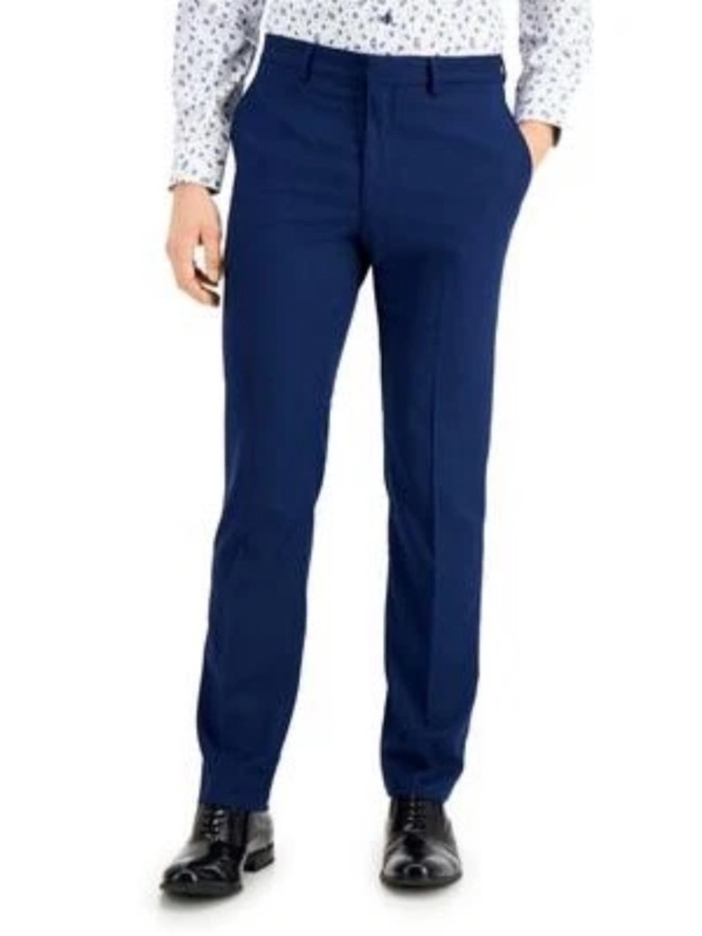Kenneth Cole Mens Slim fit Dress Pants 37/36 Navy Blue Reg $145 NWT